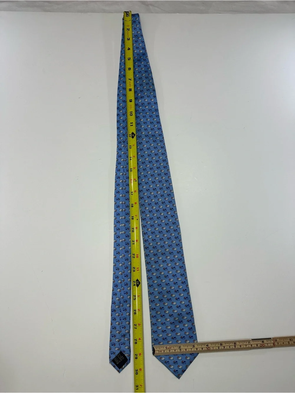 Casanova Venezia Whale Print Silk Tie Blue Novelty Marine Nautical Italy 60”